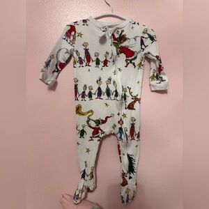 Pottery Barn baby footies Dr Seuss's The Grinch Family Pajama Collection